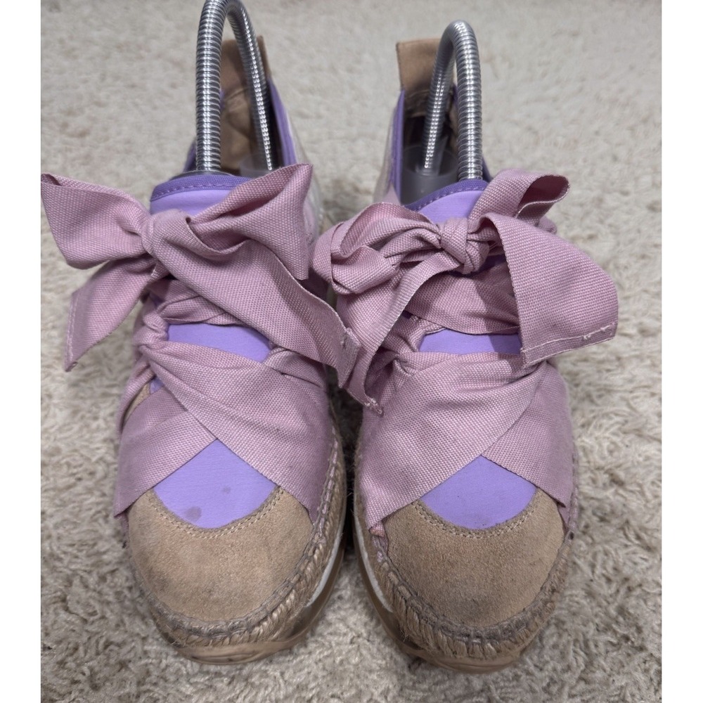Free People Chapmin Espadrille Sneakers Lavender Suede EU 37 US 6.5-7‎ Ballerina